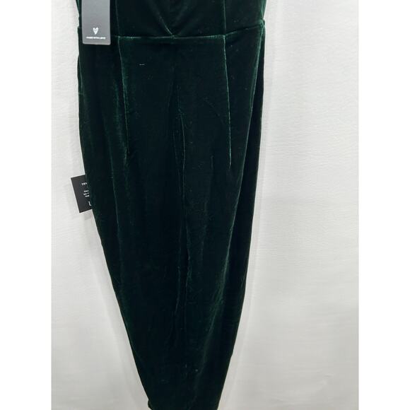 NWT Lulus Womens My Dream Come True Maxi Dress Velvet Strapless Green Size XXS - Picture 7 of 10